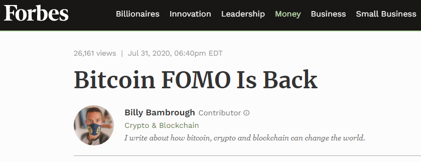 Bitcoin FOMO