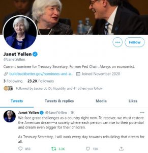 Janet Yellen tweet