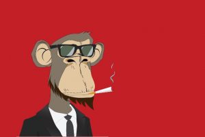 monkey smoking