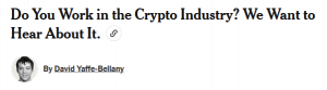do you work in the crypto industry