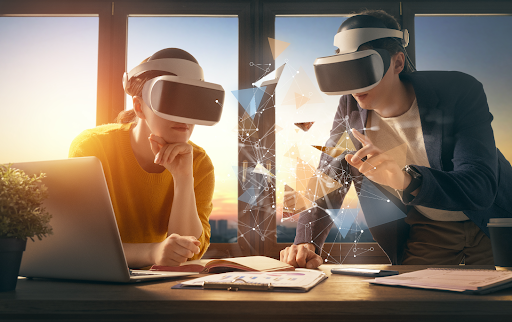 using vr headset while working