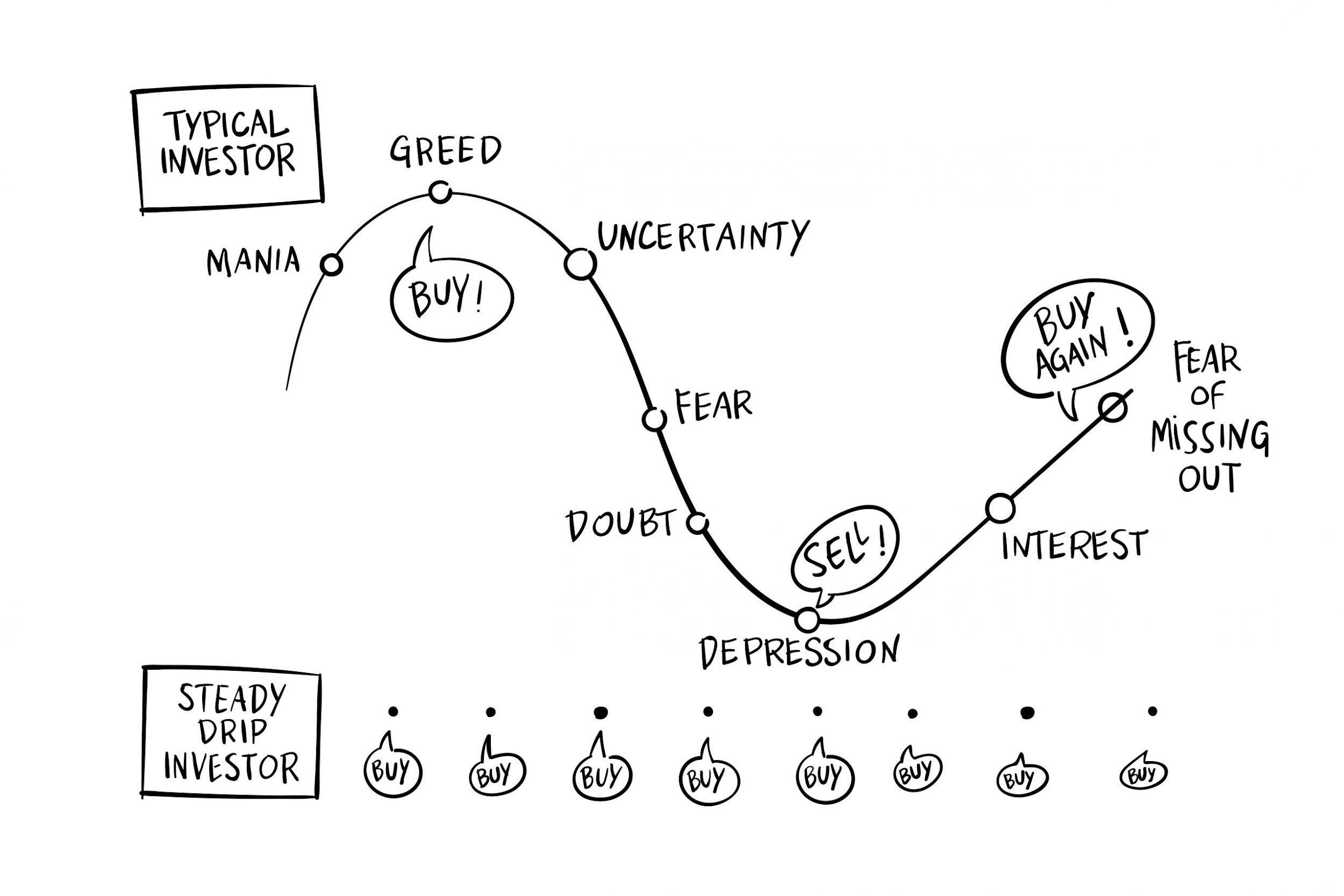 typical investor vs steady drip investor