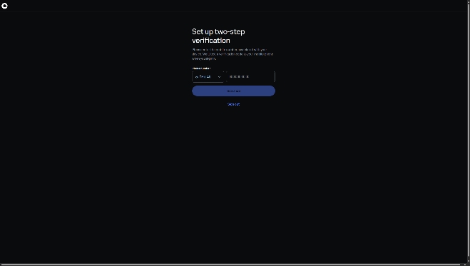 setting up a coinbase account set up 2 factor authtication message